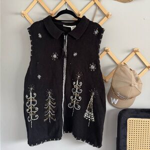 Women’s vintage winter Christmas sweater vest